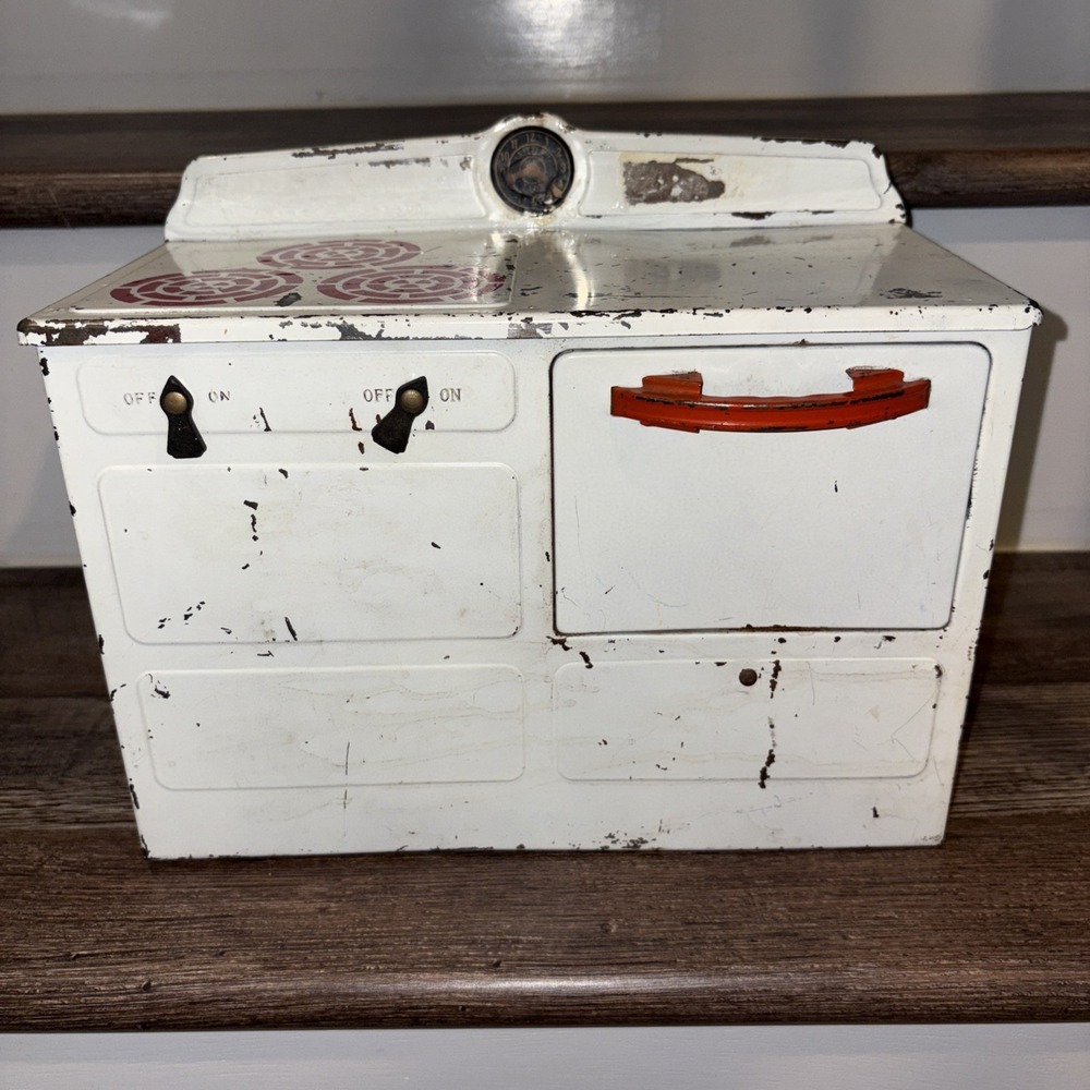 Vintage Empire Little Lady Toy Tin Stove / Oven